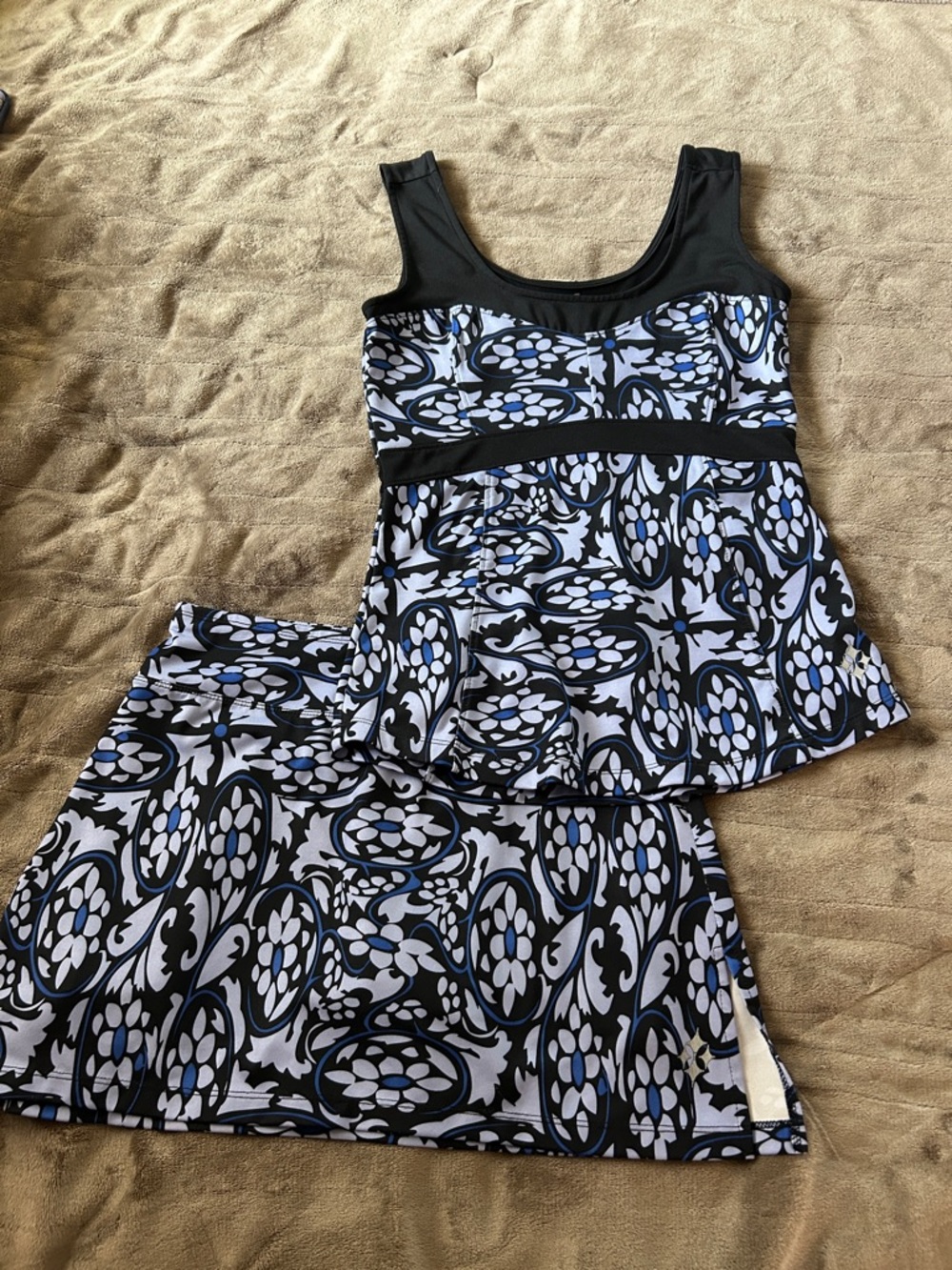 Black/violet Patterned Tennis Set